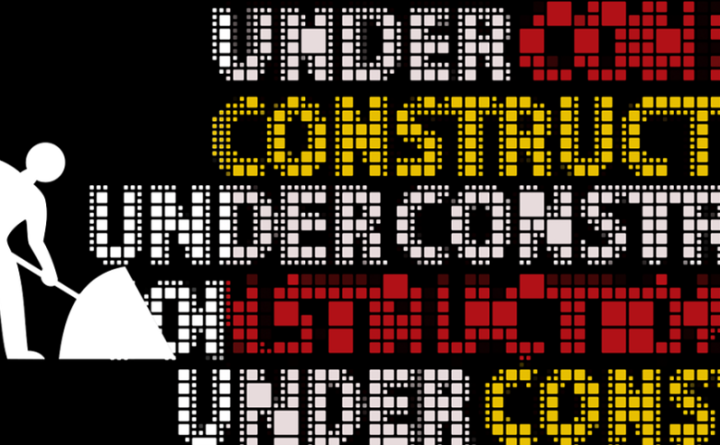 Animated image of a road ‘Under Construction’ sign.